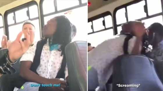 Man's terrified reaction to headless prank on bus has cyber citizens in stitches: "Bro was rising to Heaven"