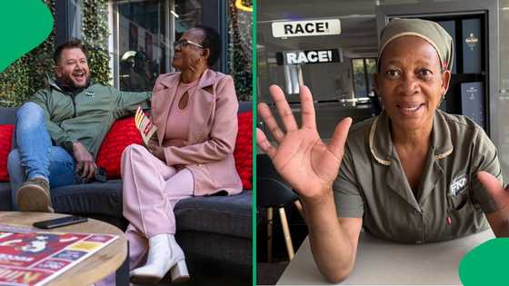 "Thembi got you this time": Malcolm is frightened by Sis Thembi's mouse, SA in stitches