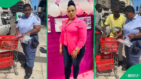 "God will elevate you to the next rank": Police officer buys food for the homeless, SA touched