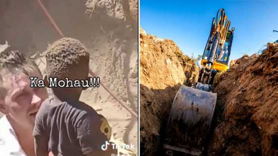 Mzansi breathes sigh of relief as toddler is safely pulled out of deep sinkhole