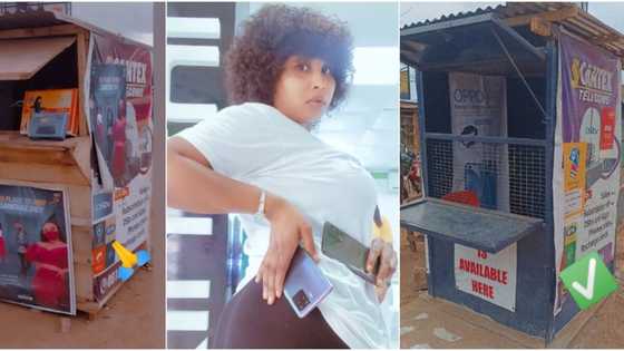 Lady inspires social media users with before and after photos of her kiosk