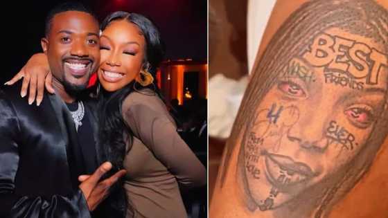 Ray J gets massive tattoo of iconic sister Brandy, fans in disbelief of portrait design: "This is a sibling prank"