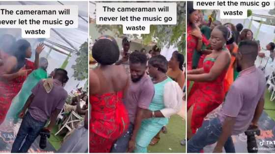 Cameraman abandons his job at event, rocks and dances hard with two ladies, video goes viral & stirs reactions