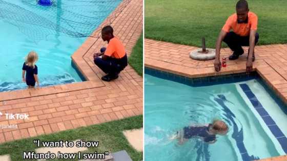 Viral TikTok of adorable Durban toddler showing courier driver her swimming skills tugs at netizens' hearts