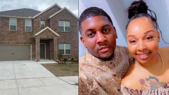 Man celebrates becoming homeowner with his wife, shares cute photos of beautiful first mansion
