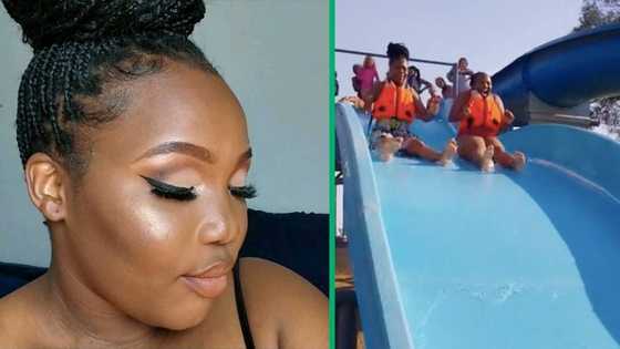 Midrand woman almost drowns in shallow pool with life jacket on in TikTok video, netizens dead with laughter