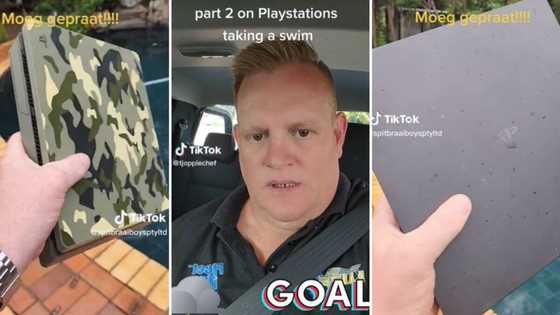 PS5 thrown into the pool by angry father on TikTok: Mzansi people lay into the man for being so harsh
