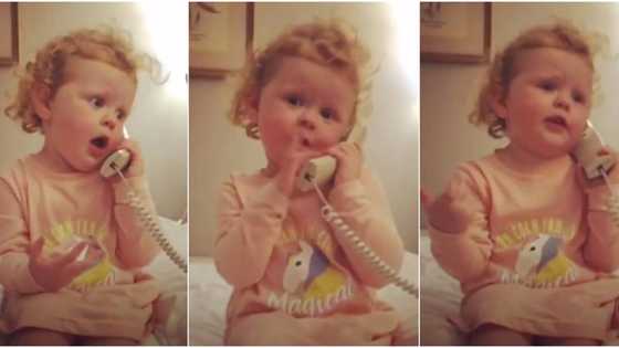 Little girl sends social media into a frenzy with fake phone conversation