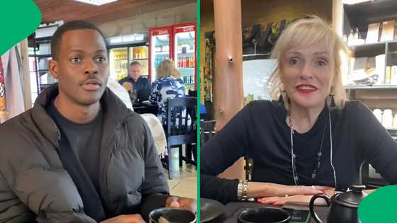 "7de Laan": SA busts after man shares comical clip having lunch with Afrikaans bae and her mom