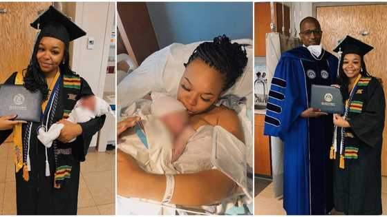 University presents new mom her degree at hospital after she went into labour on graduation day, photos emerge