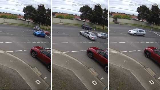 Car crashing into wall in odd video leaves SA peeps puzzled and questioning: "In sitting room for sure"
