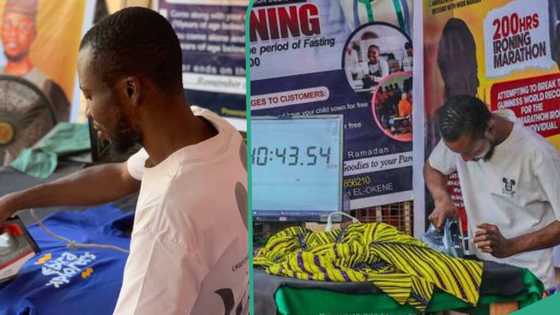 Man irons clothes for 142hrs to break Guinness World Record and spends R700 on his goal