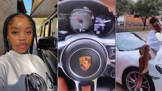 Mzansi can't believe matric girl allegedly drove to school in Porsche, “no ways South Africans are rich rich”