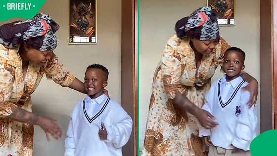 "He will grow with it": Grade R learner’s oversized uniform has Mzansi talking