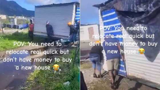 TikTok video of 5+ men lifting shack due to Cape Town flooding leaves Mzansi impressed by community