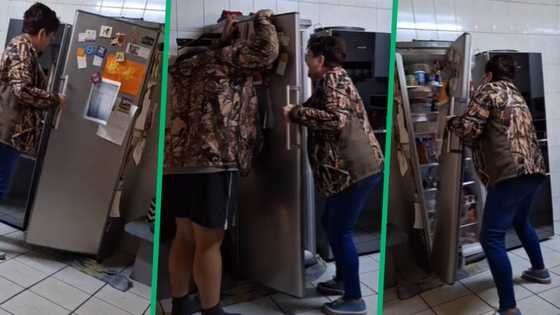 Man pranks mom, unscrews fridge door and records her opening it, TikTok video has Mzansi people howling