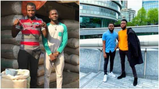 Two friends who looked shabby in 2018 make it abroad, share UK glow up transformation photo