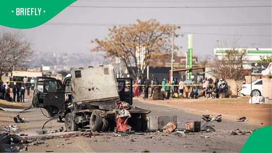 Cash-in-transit van bombed in Thokoza, SA concerned as guard shot and homes damaged by the explosion