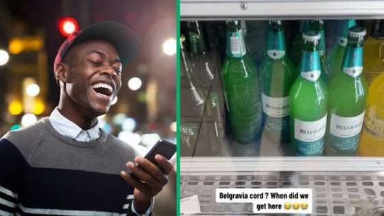 Woman discovers Belgravia Gin & Dry Lemon quart in store, Mzansi Tiktokkers joke that she's late
