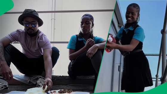 Cashier and boyfriend splitting street food on lunch break in TikTok video moves South Africa