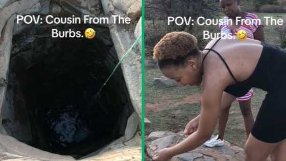 TikTok video of woman from suburbs fetching water in village makes for hilarious scene, SA in awe of well