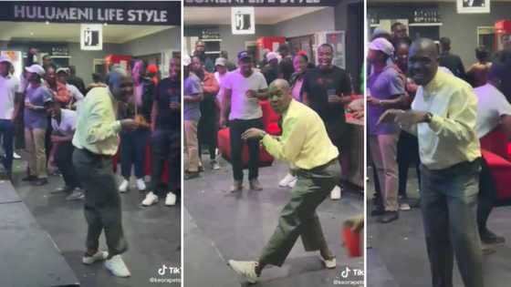 Confident man serves up lit amapiano dance moves, Mzansi stans the effortless vibes: "The aim is not to sweat"