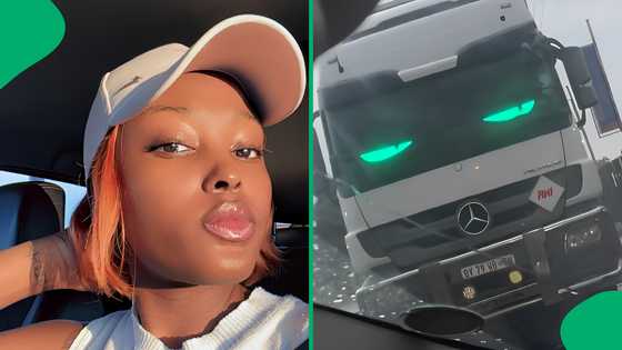 "You saw Optimus Prime": Mzansi entertained by a truck with cool cat like eyes, netizens crack jokes