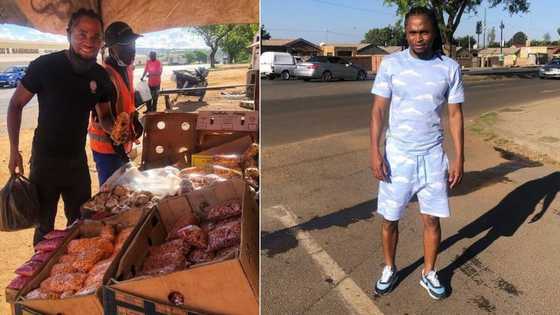 "Danko mavarara": Siphiwe Tshabalala supports local street vendor and buys amaskopas