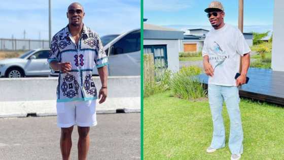 Makazole Mapimpi showered with love while doing groceries, mzansi peeps impressed: "What a legend"