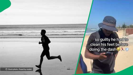Man runs away after being apprehended for allegedly taking photos of women at beach in TikTok video