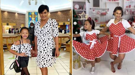 Kairo Forbes and granny Lynn Forbes get into Christmas mood with matching aprons in cute video