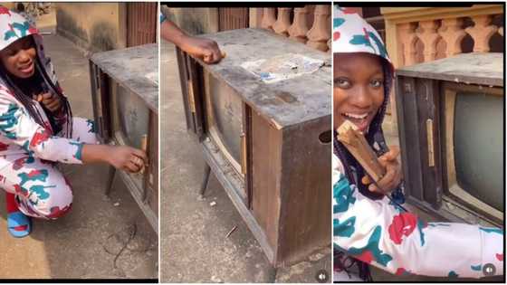 "I want to buy it": Lady discovers her grandfather's old television bought in 1970, video goes viral