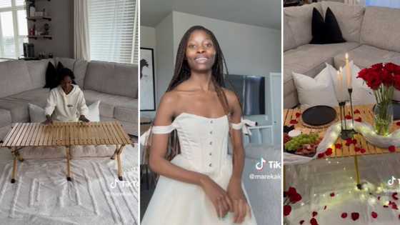 Mzansi woman treats her US man to lush romantic lounge picnic: TikTok video has people swooning