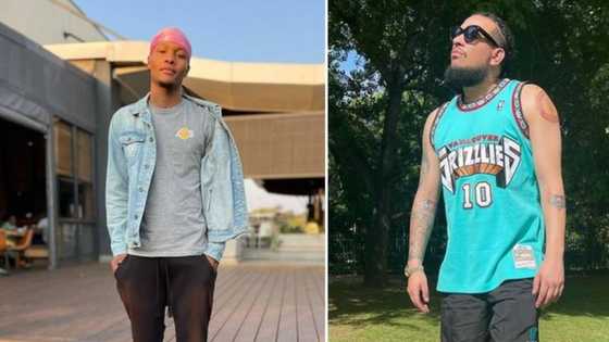 Zingah calls AKA out for snatching his white jeans, Mzansi shares hilarious reactions: "Forget it chief"