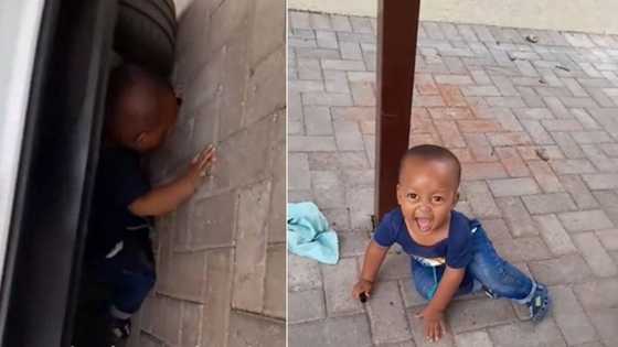 Mzansi parents lose hide and seek game after looking for toddler for 1 hour, finds him under VW Polo in viral TikTok