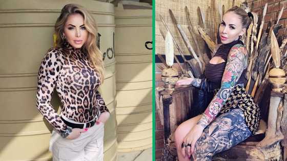 'Real Housewives of Durban' star Jojo Robinson unveils new leg tattoo with 2 pictures
