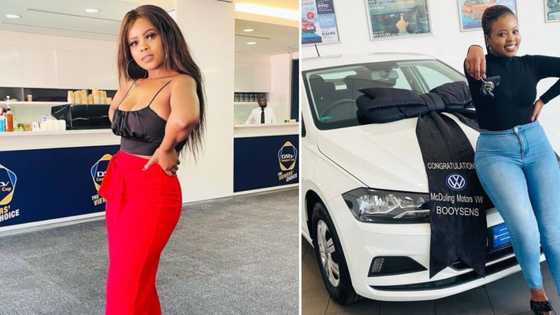 Pretty lady celebrates spring in style by bagging first car, praises God for win