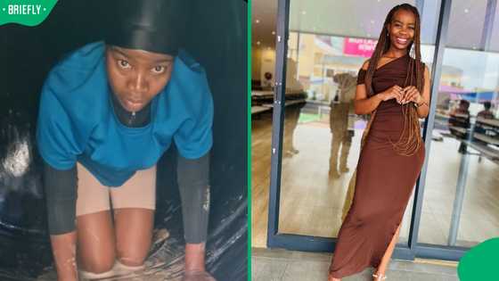 “That’s why the water tastes earthy”: SA woman scrubbing JoJo tank interior leaves Mzansi disturbed