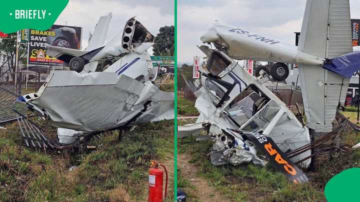 Cessna 172 Crash-Lands in Midrand Business Park After Engine Failure ...