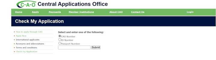 Central Applications Office portal