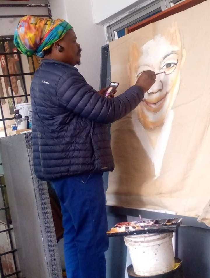 Rasta the Artist Pays Tribute to Mosiuoa Lekota with Tribute Painting ...