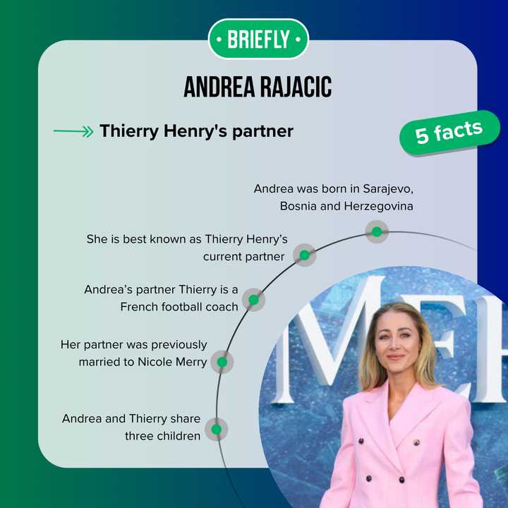 Is Andrea Rajacic actually Thierry Henry's wife? Meet the Bosnian woman ...
