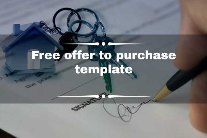 Offer to purchase template sample