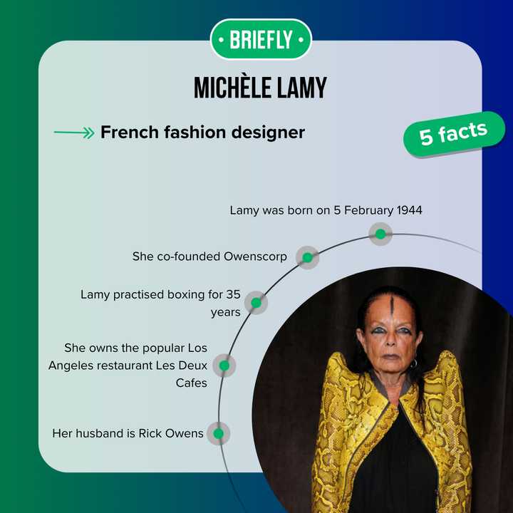 Michèle Lamy's net worth now: How rich is Rick Owens' wife? - Briefly.co.za