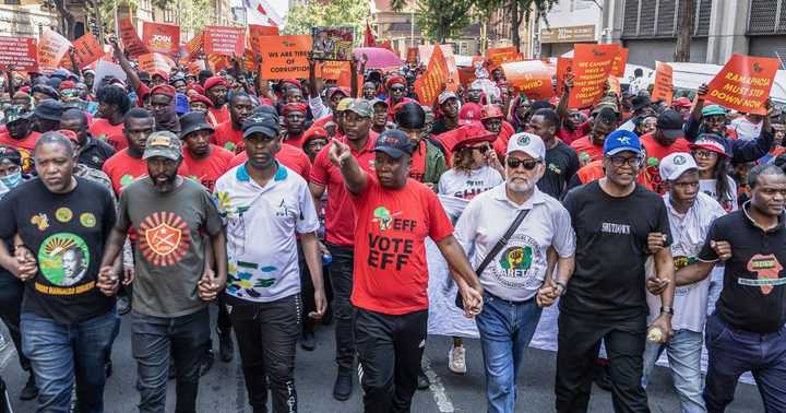 EFF Gauteng Vows to Continue Picketing Until Over 500 Arrested ...
